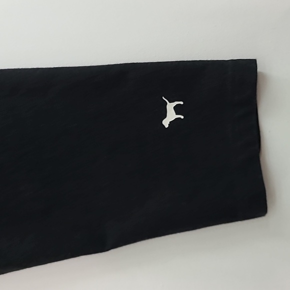 PINK YOGA VICTORIA'S SECRET Black Leggings Bling Rhinestone Logo - Size Small - Picture 6 of 14